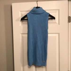 Sleeveless baby blue real Micheal Kors sweater.